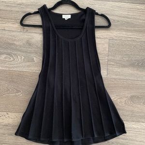 Club Monaco knit top black XS